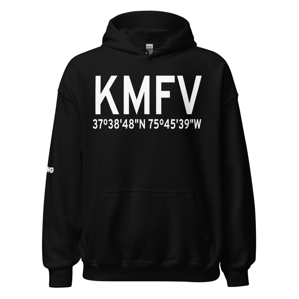 Accomack County Airport (KMFV) ICAO Hoodie Sweatshirt 