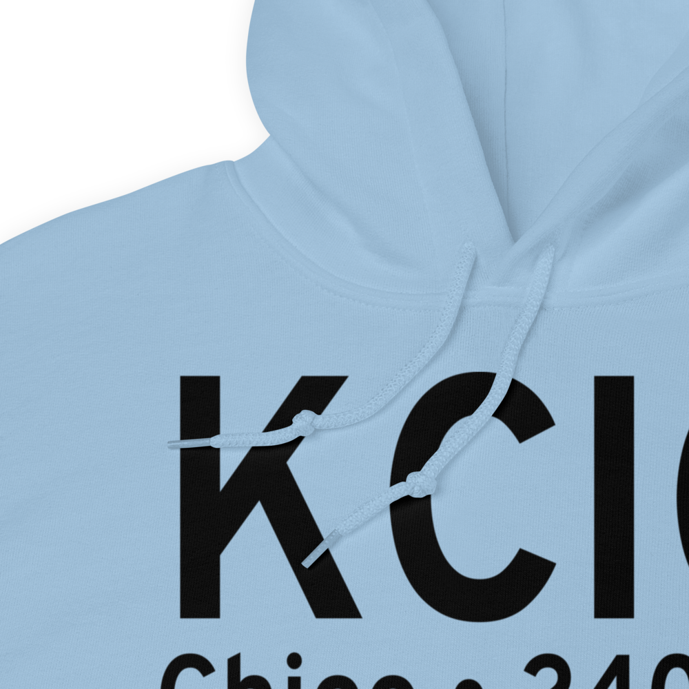 Chico Municipal Airport (KCIC) ICAO Hoodie Sweatshirt 