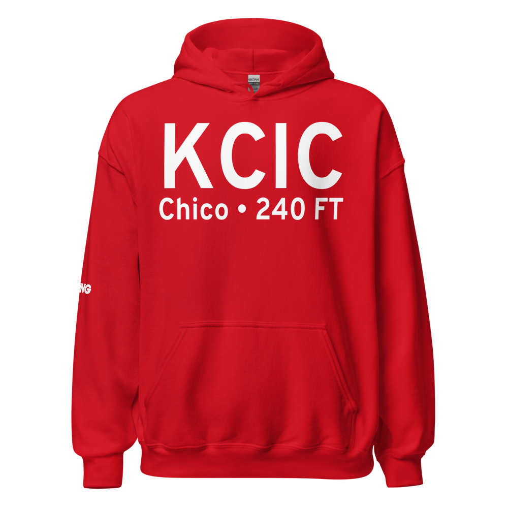 Chico Municipal Airport (KCIC) ICAO Hoodie Sweatshirt 