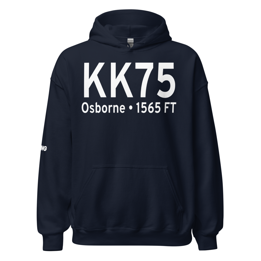 Osborne Municipal Airport (KK75) ICAO Hoodie Sweatshirt 
