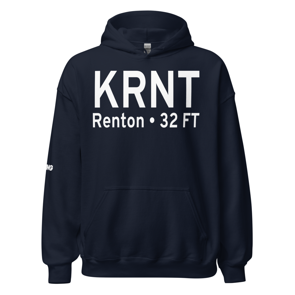 Renton Municipal Airport (KRNT) ICAO Hoodie Sweatshirt 