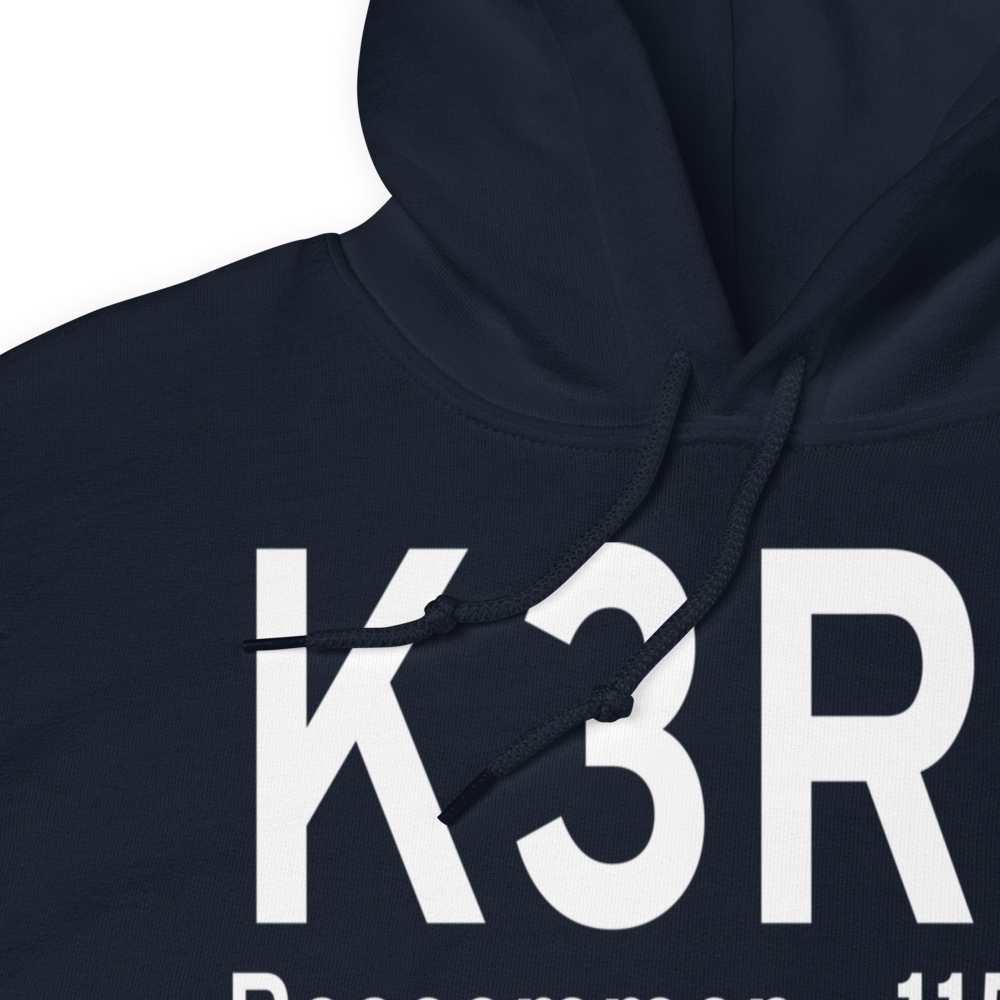 Roscommon Conservation Airport (K3RC) ICAO Hoodie Sweatshirt 