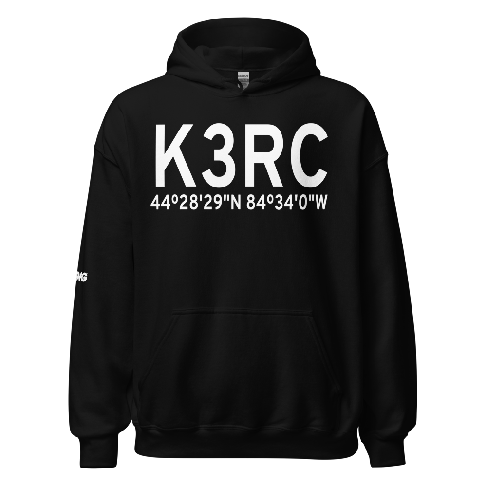 Roscommon Conservation Airport (K3RC) ICAO Hoodie Sweatshirt 