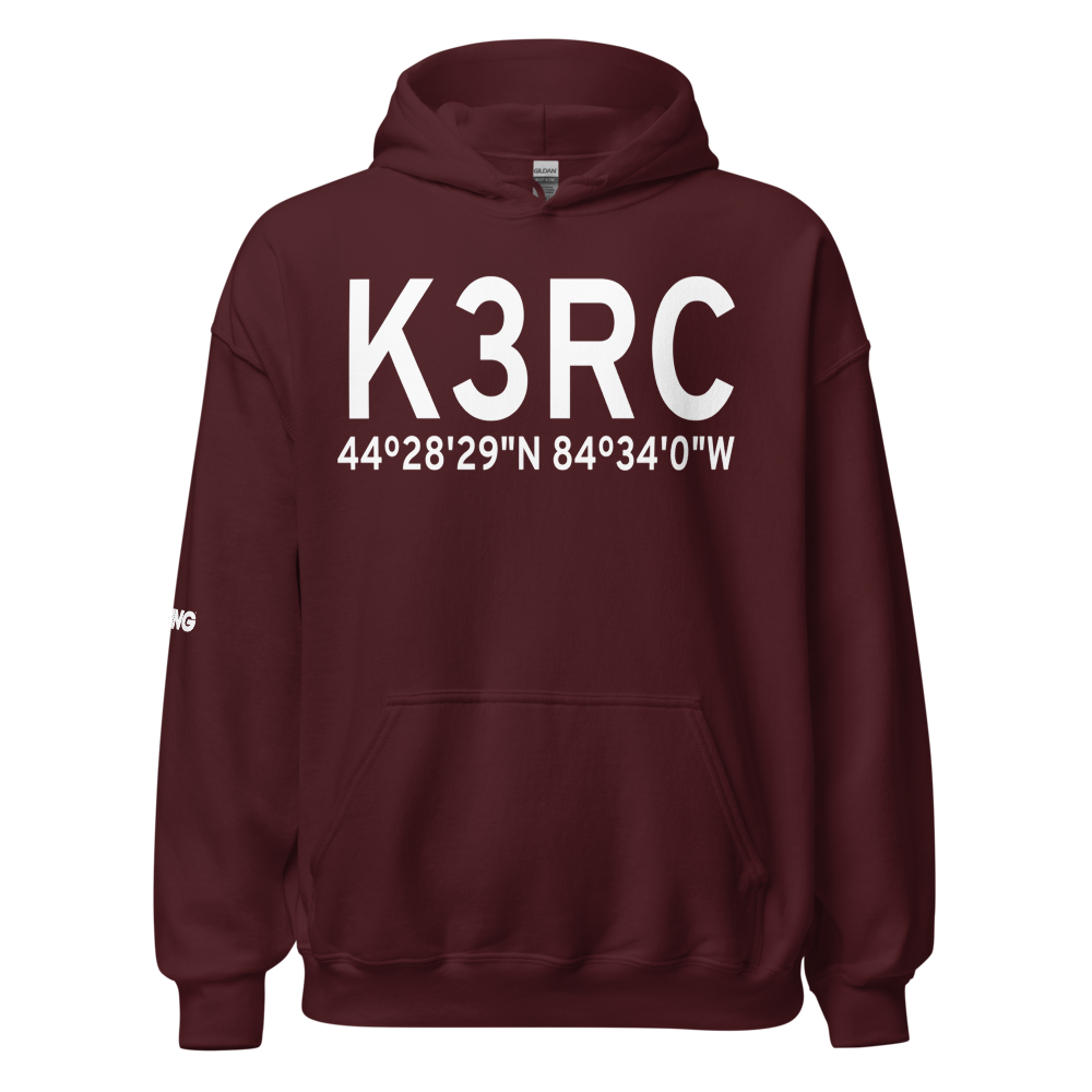 Roscommon Conservation Airport (K3RC) ICAO Hoodie Sweatshirt 