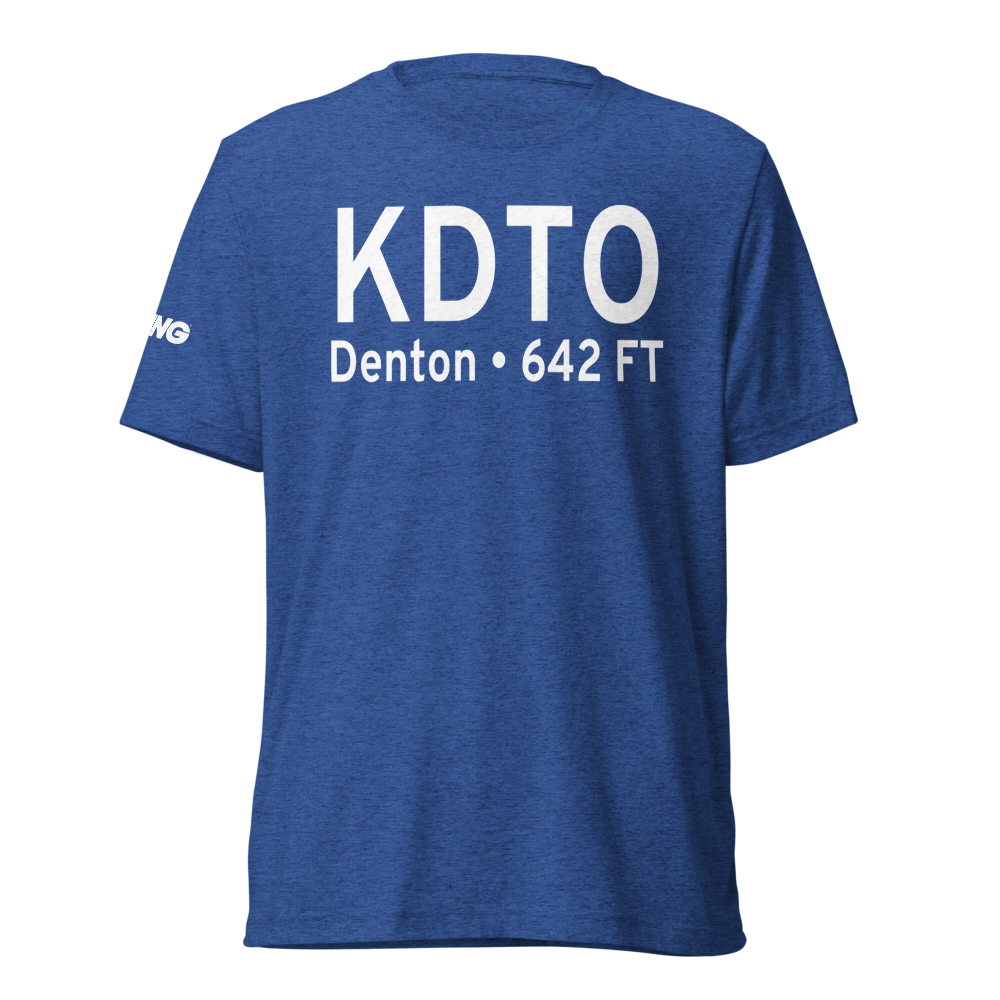 Denton Municipal Airport (KDTO) ICAO Tri-blend T-Shirt 