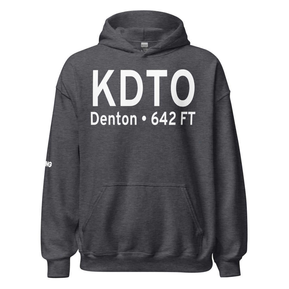 Denton Municipal Airport (KDTO) ICAO Hoodie Sweatshirt 