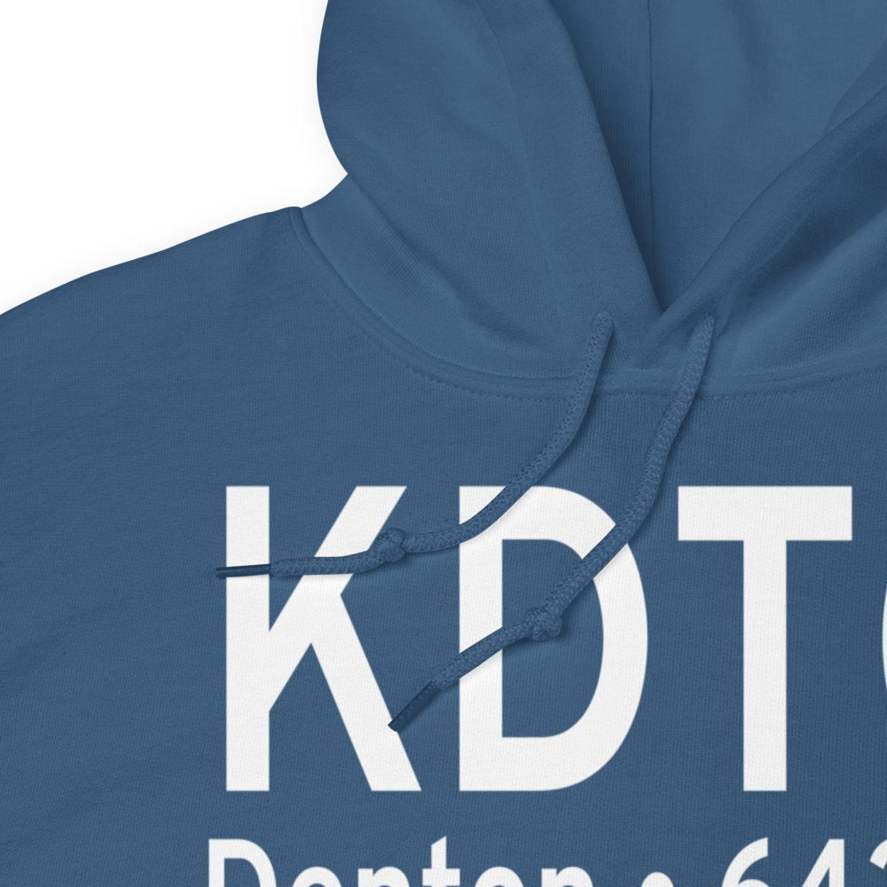 Denton Municipal Airport (KDTO) ICAO Hoodie Sweatshirt 