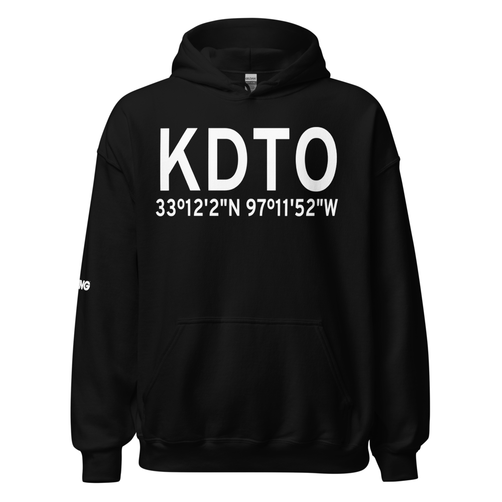 Denton Municipal Airport (KDTO) ICAO Hoodie Sweatshirt 