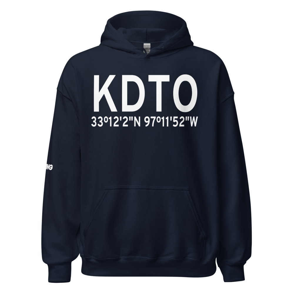 Denton Municipal Airport (KDTO) ICAO Hoodie Sweatshirt 