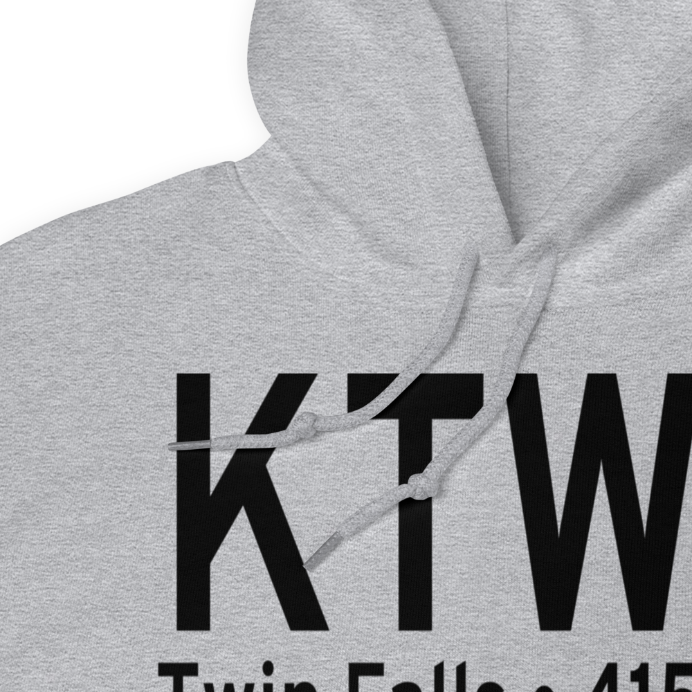 Joslin Field Magic Valley Regional Airport (KTWF) ICAO Hoodie Sweatshirt 