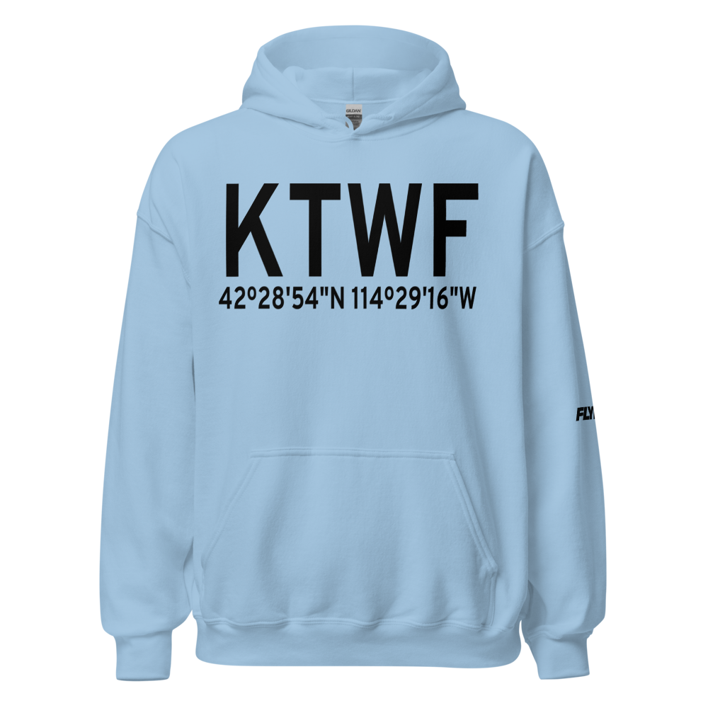 Joslin Field Magic Valley Regional Airport (KTWF) ICAO Hoodie Sweatshirt 