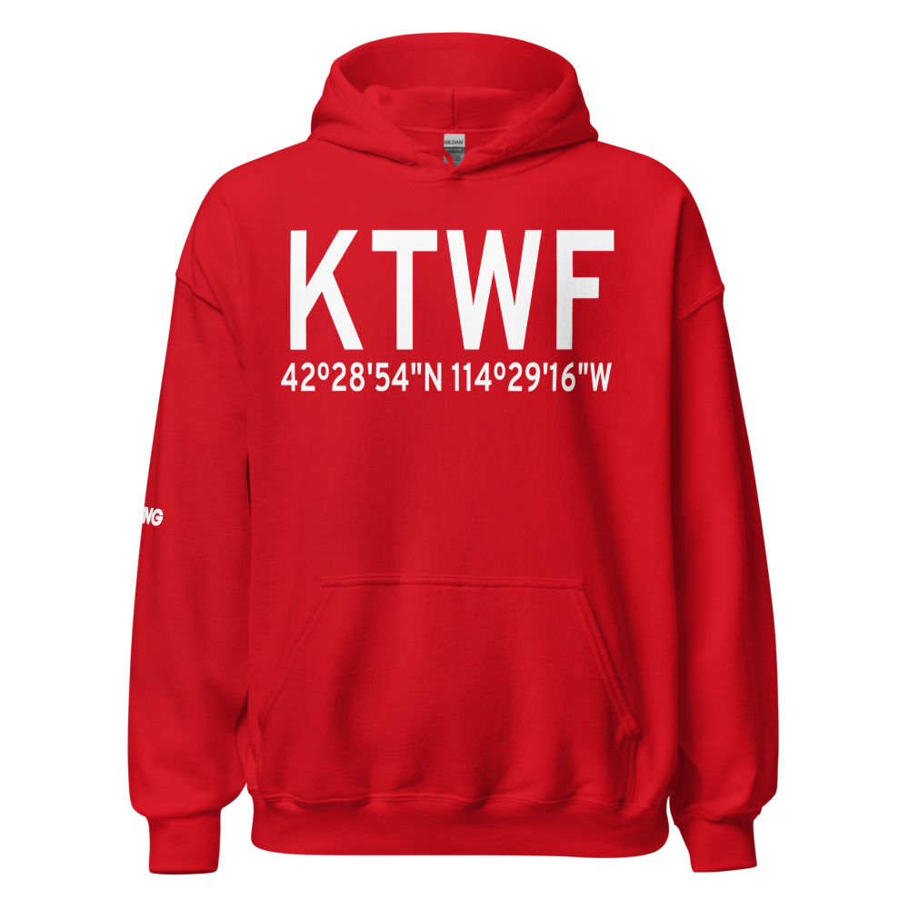 Joslin Field Magic Valley Regional Airport (KTWF) ICAO Hoodie Sweatshirt 
