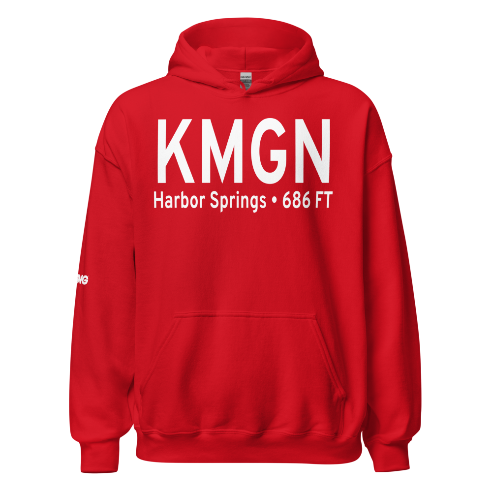 Harbor Springs Airport (KMGN) ICAO Hoodie Sweatshirt 