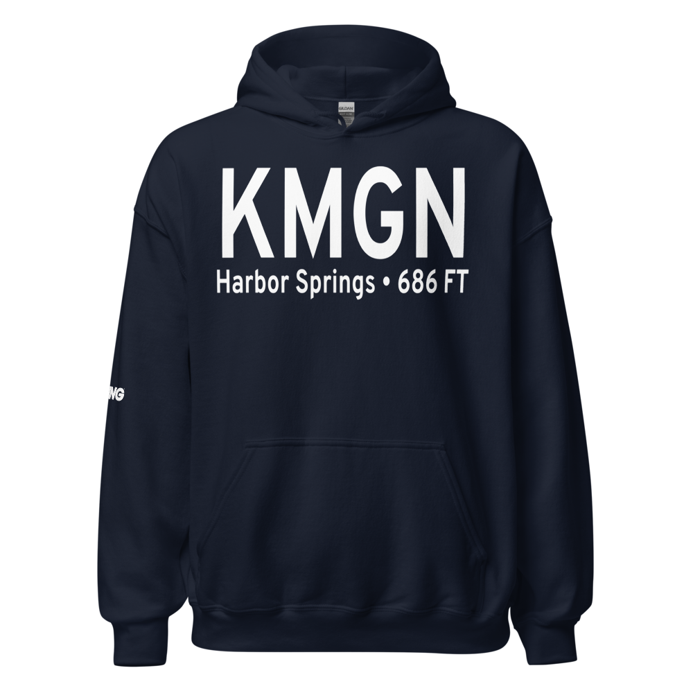 Harbor Springs Airport (KMGN) ICAO Hoodie Sweatshirt 