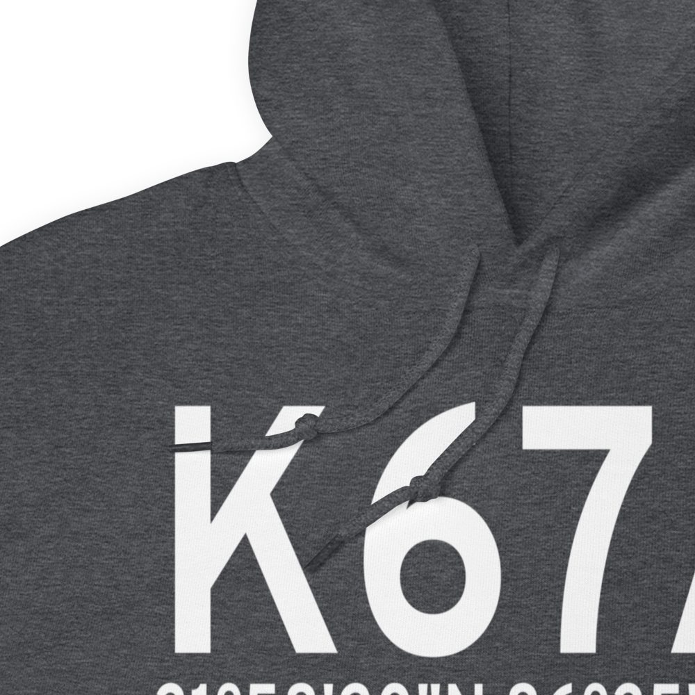 Fort Deposit Lowndes County Airport (K67A) ICAO Hoodie Sweatshirt 