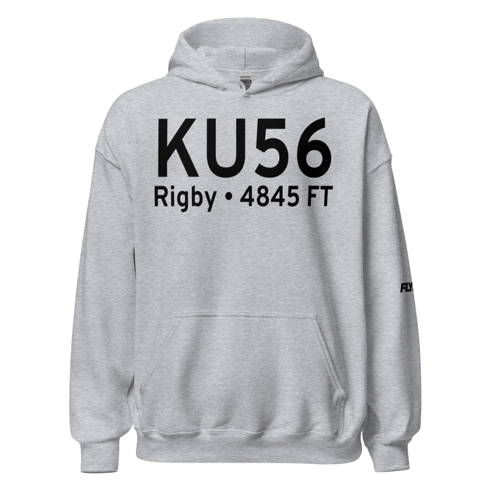 Rigby Jefferson County Airport (KU56) ICAO Hoodie Sweatshirt 