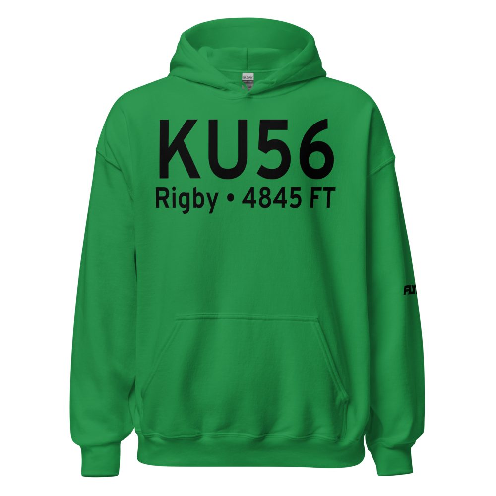 Rigby Jefferson County Airport (KU56) ICAO Hoodie Sweatshirt 