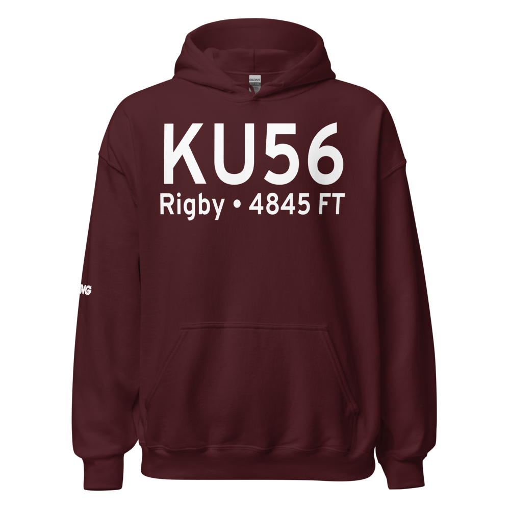 Rigby Jefferson County Airport (KU56) ICAO Hoodie Sweatshirt 