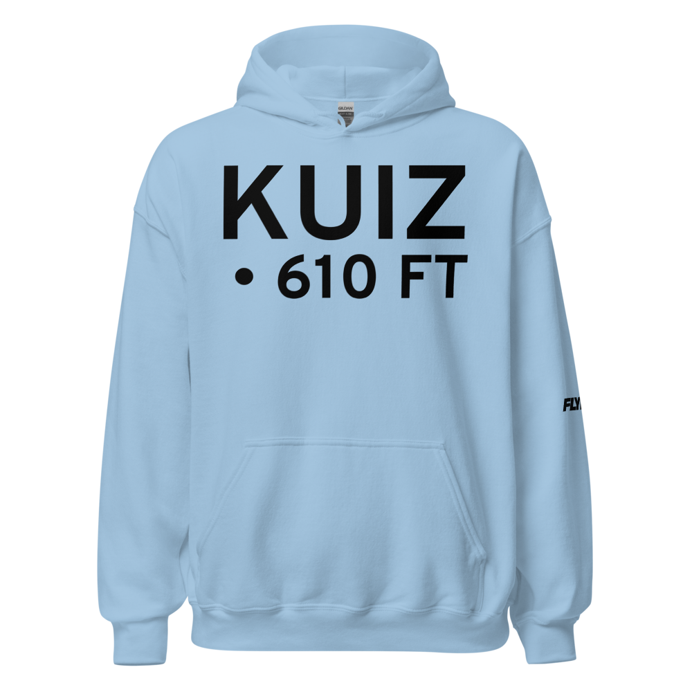Berz-Macomb Airport (KUIZ) ICAO Hoodie Sweatshirt 