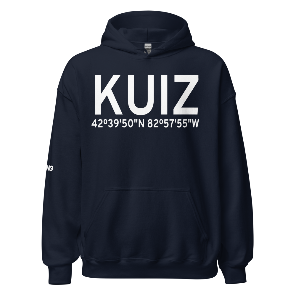 Berz-Macomb Airport (KUIZ) ICAO Hoodie Sweatshirt 
