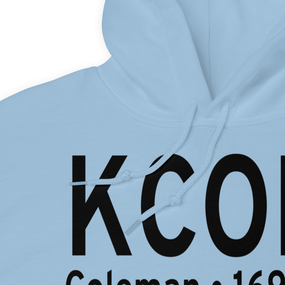 Coleman Municipal Airport (KCOM) ICAO Hoodie Sweatshirt 