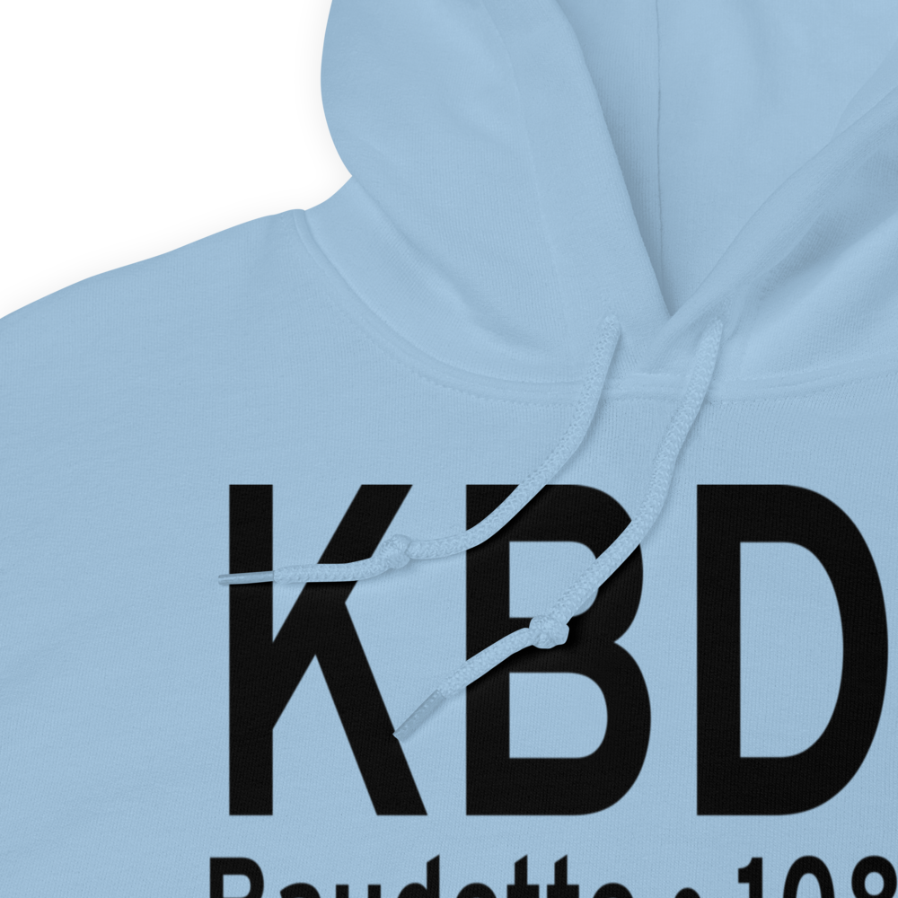 Baudette International Airport (KBDE) ICAO Hoodie Sweatshirt 