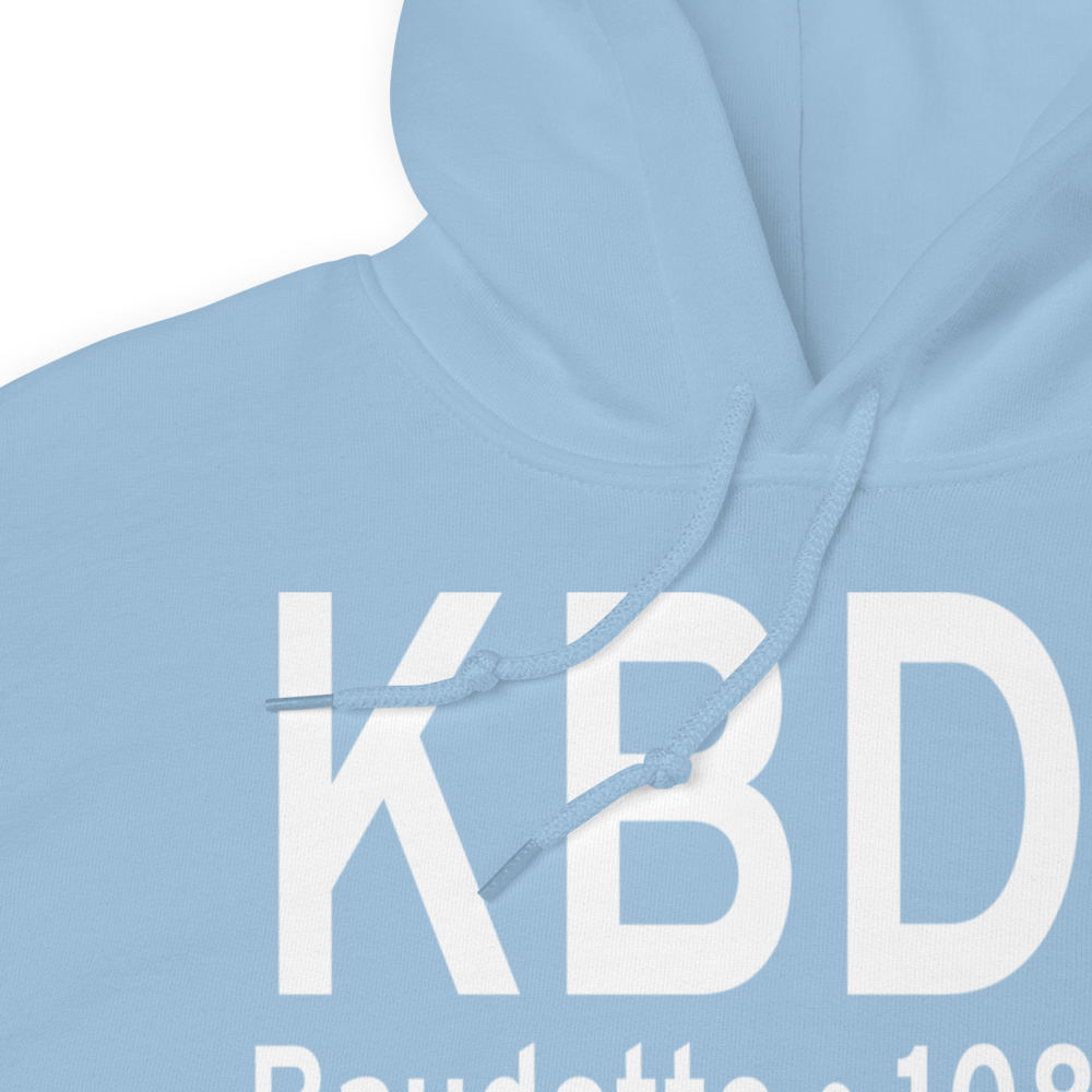 Baudette International Airport (KBDE) ICAO Hoodie Sweatshirt 