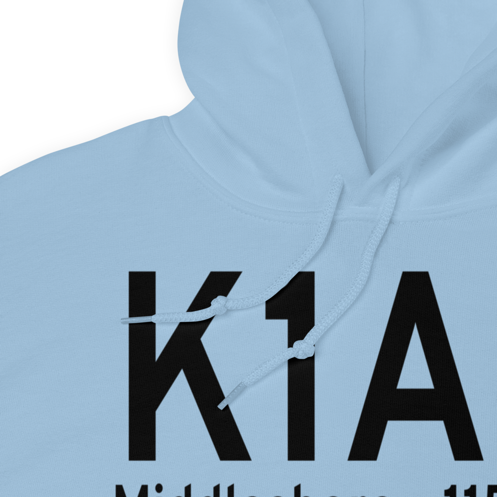 Middlesboro-Bell County Airport (K1A6) ICAO Hoodie Sweatshirt 