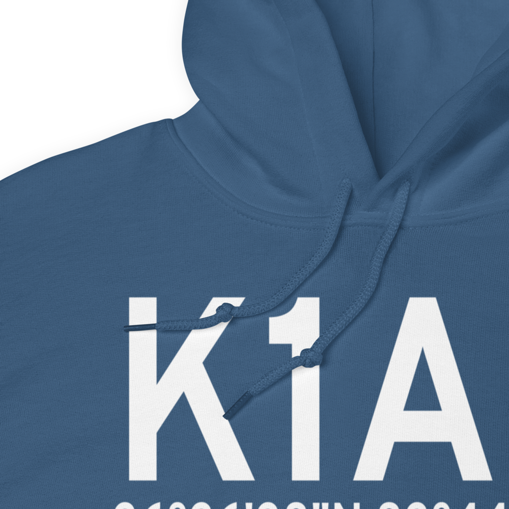 Middlesboro-Bell County Airport (K1A6) ICAO Hoodie Sweatshirt 