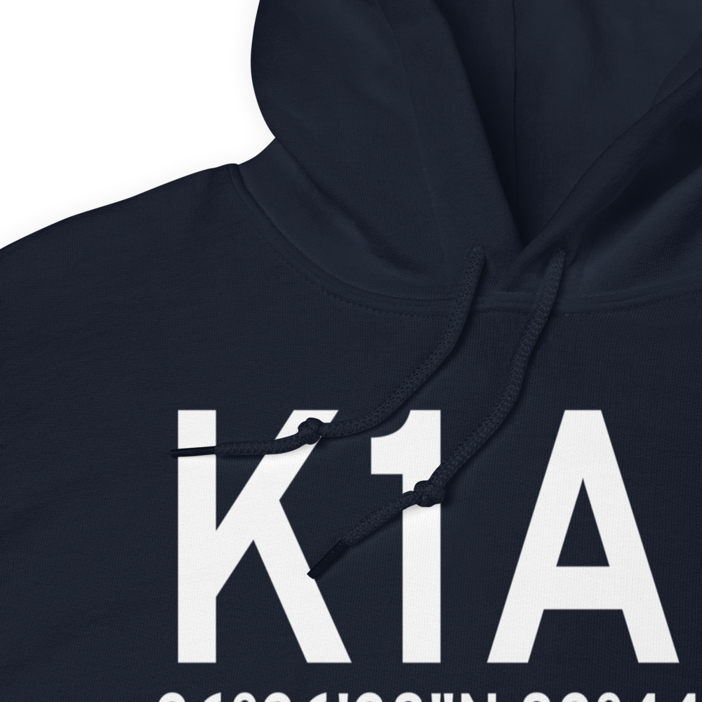 Middlesboro-Bell County Airport (K1A6) ICAO Hoodie Sweatshirt 