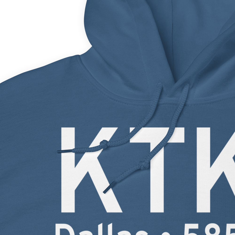 Collin County Regional At Mc Kinney Airport (KTKI) ICAO Hoodie Sweatshirt 