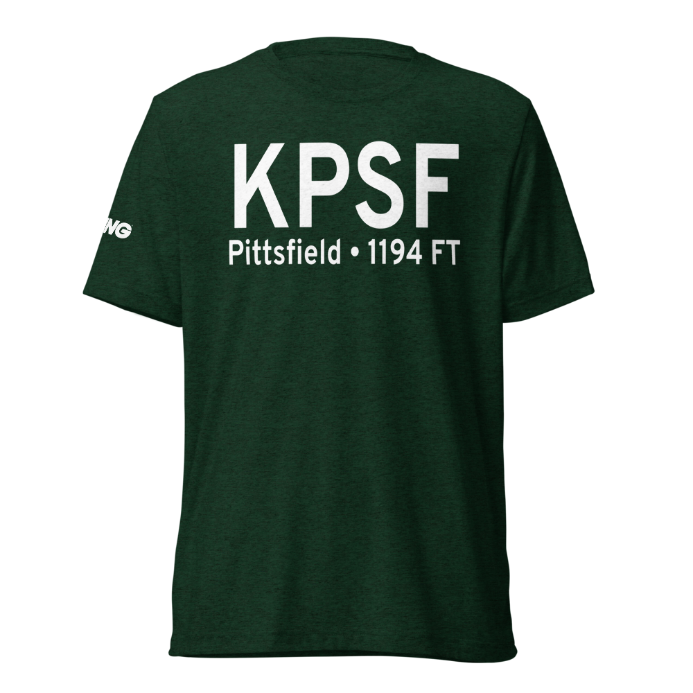 Pittsfield Municipal Airport (KPSF) ICAO Tri-blend T-Shirt 