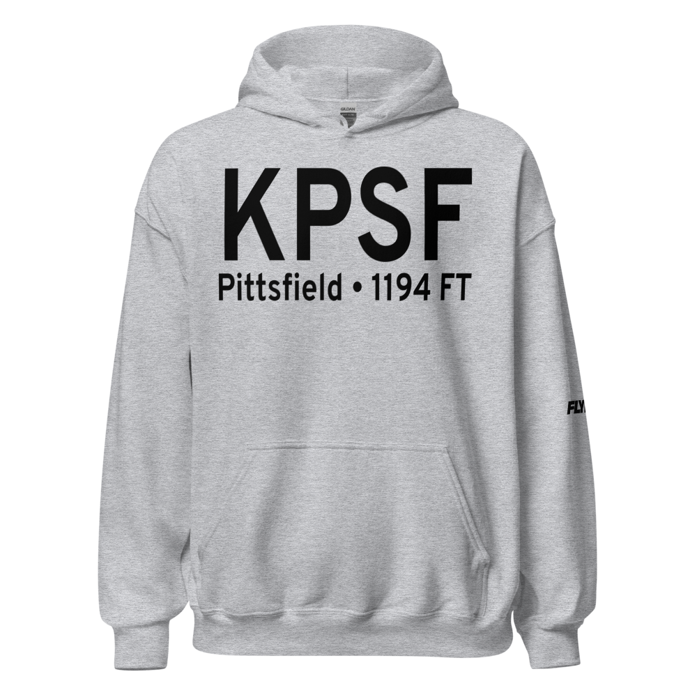 Pittsfield Municipal Airport (KPSF) ICAO Hoodie Sweatshirt 