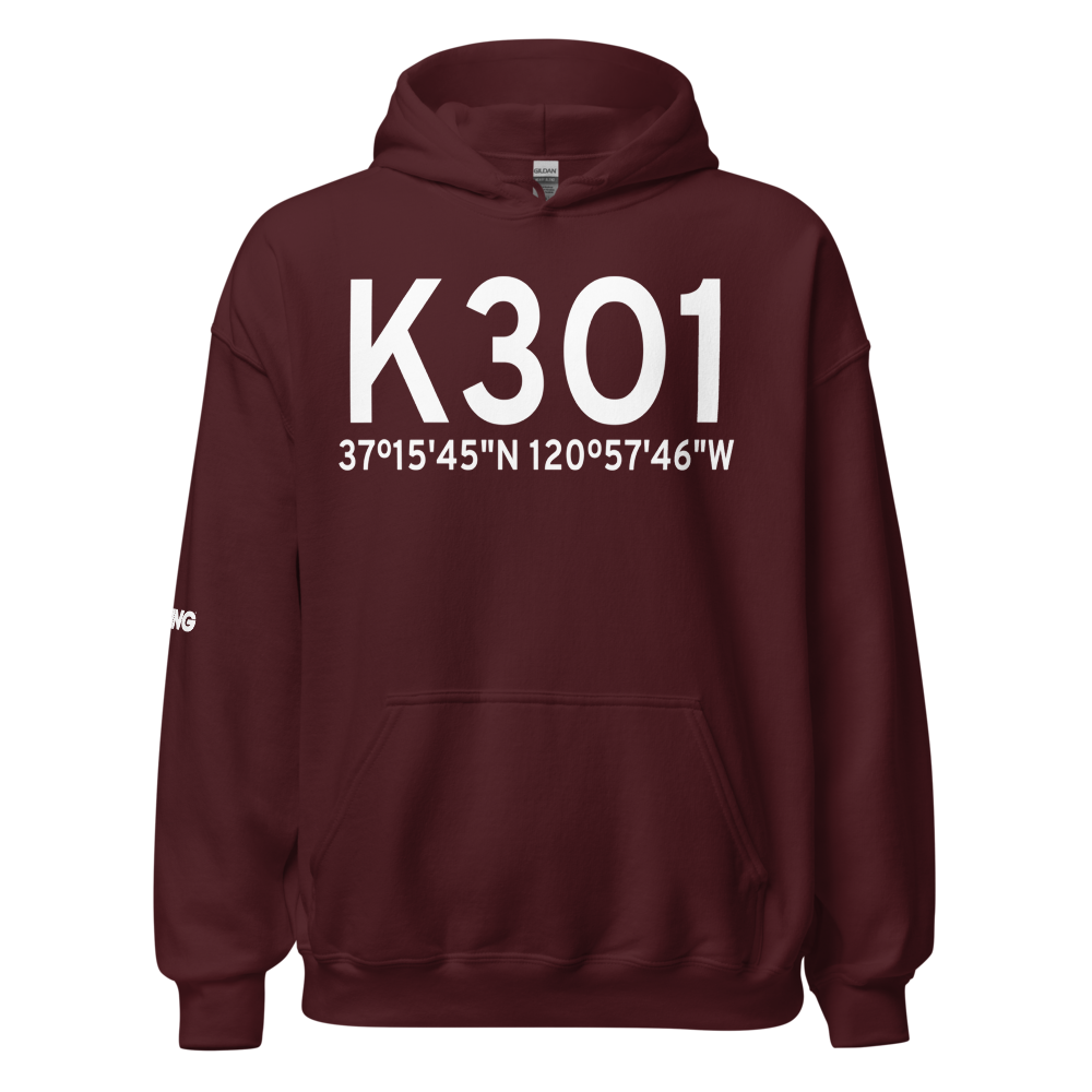 Gustine Airport (K3O1) ICAO Hoodie Sweatshirt 