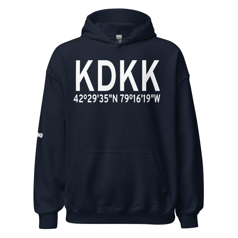 Chautauqua County-Dunkirk Airport (KDKK) ICAO Hoodie Sweatshirt 