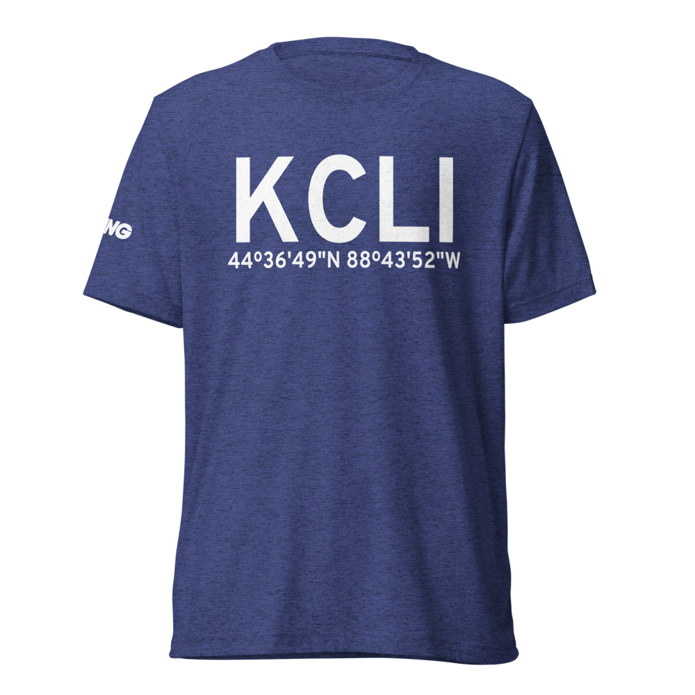 Clintonville Municipal Airport (KCLI) ICAO Tri-blend T-Shirt 
