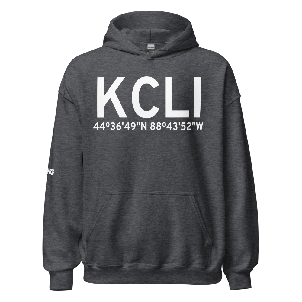 Clintonville Municipal Airport (KCLI) ICAO Hoodie Sweatshirt 