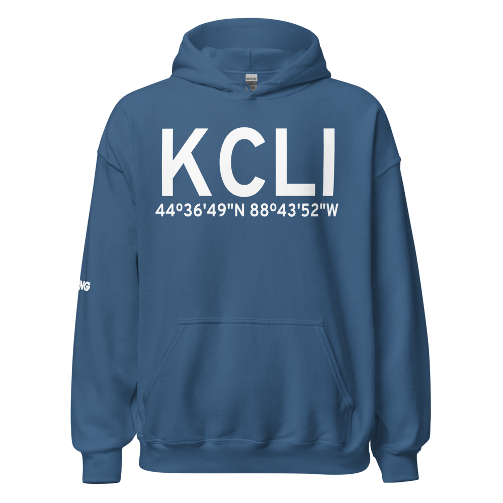 Clintonville Municipal Airport (KCLI) ICAO Hoodie Sweatshirt 