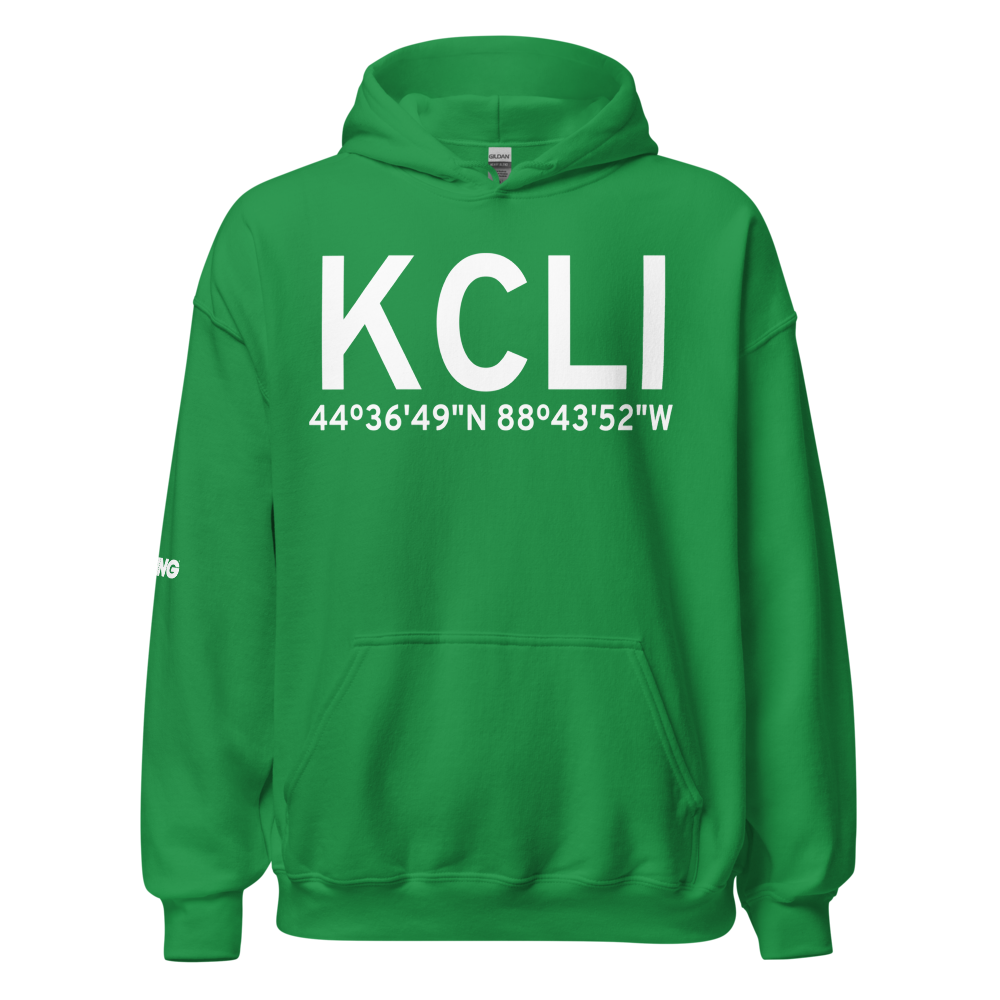 Clintonville Municipal Airport (KCLI) ICAO Hoodie Sweatshirt 