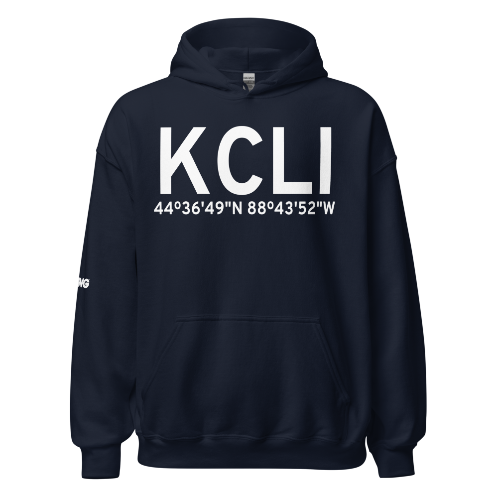 Clintonville Municipal Airport (KCLI) ICAO Hoodie Sweatshirt 