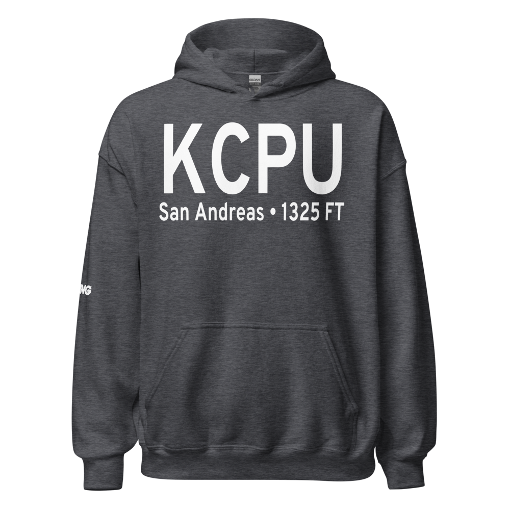 Calaveras Co Maury Rasmussen Field (KCPU) ICAO Hoodie Sweatshirt 