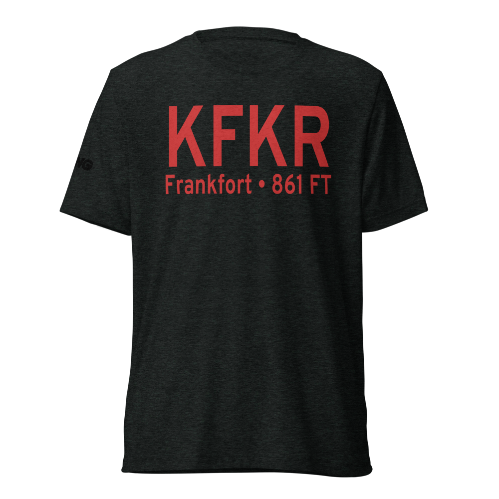 Frankfort Municipal Airport (KFKR) ICAO Tri-blend T-Shirt 