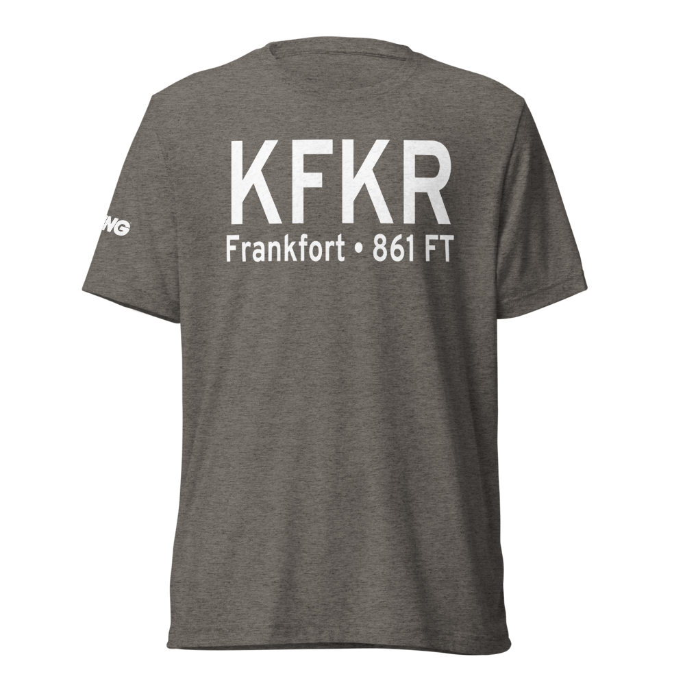 Frankfort Municipal Airport (KFKR) ICAO Tri-blend T-Shirt 
