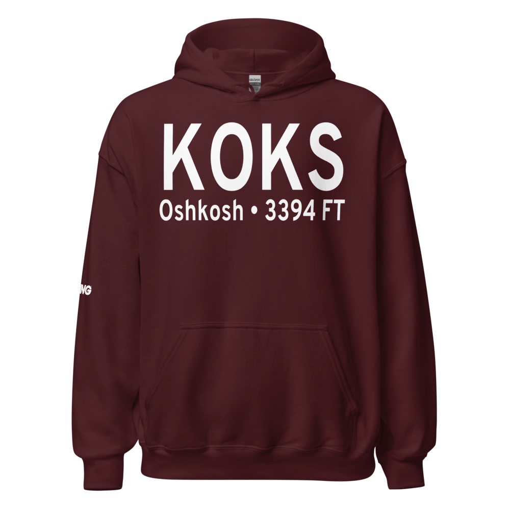 Garden County Airport/King Rhiley Field (KOKS) ICAO Hoodie Sweatshirt 
