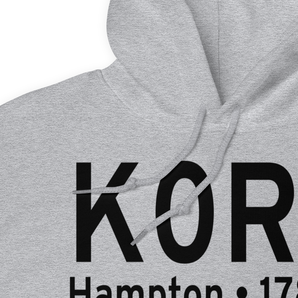 Hampton Municipal Airport (K0R6) ICAO Hoodie Sweatshirt 