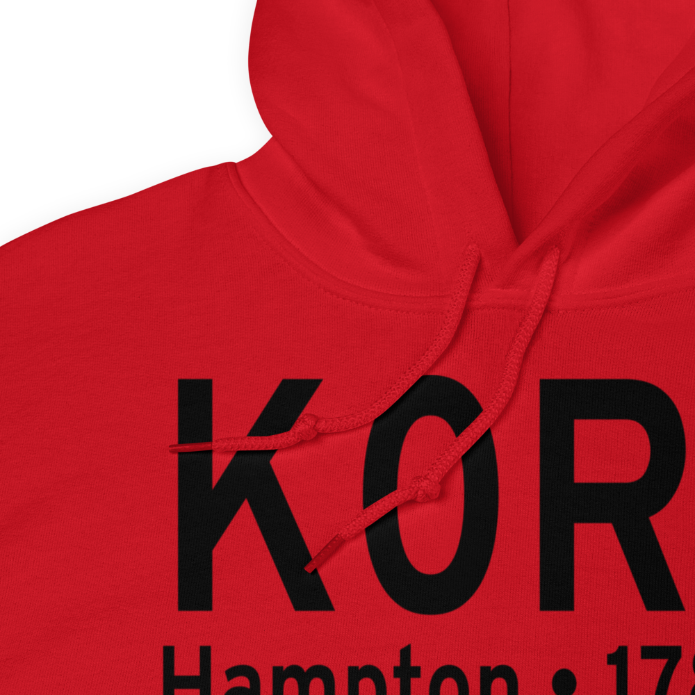 Hampton Municipal Airport (K0R6) ICAO Hoodie Sweatshirt 