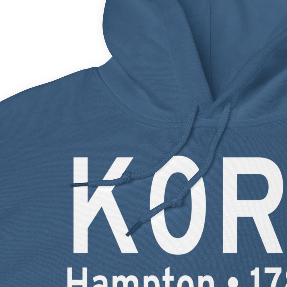 Hampton Municipal Airport (K0R6) ICAO Hoodie Sweatshirt 