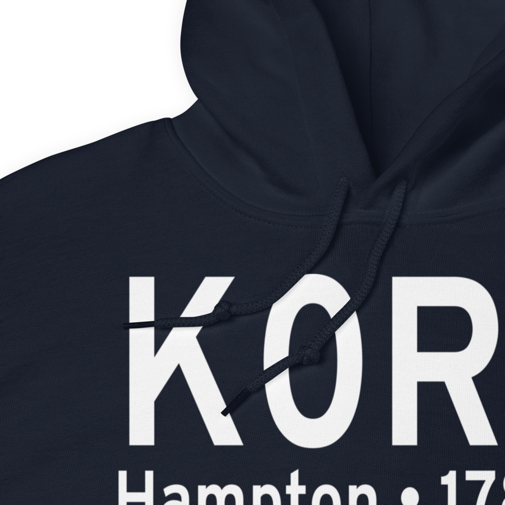 Hampton Municipal Airport (K0R6) ICAO Hoodie Sweatshirt 