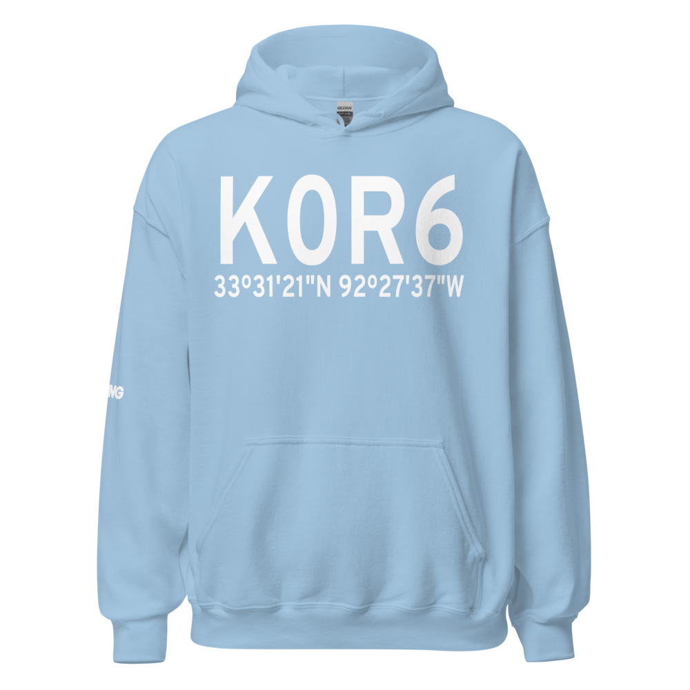 Hampton Municipal Airport (K0R6) ICAO Hoodie Sweatshirt 