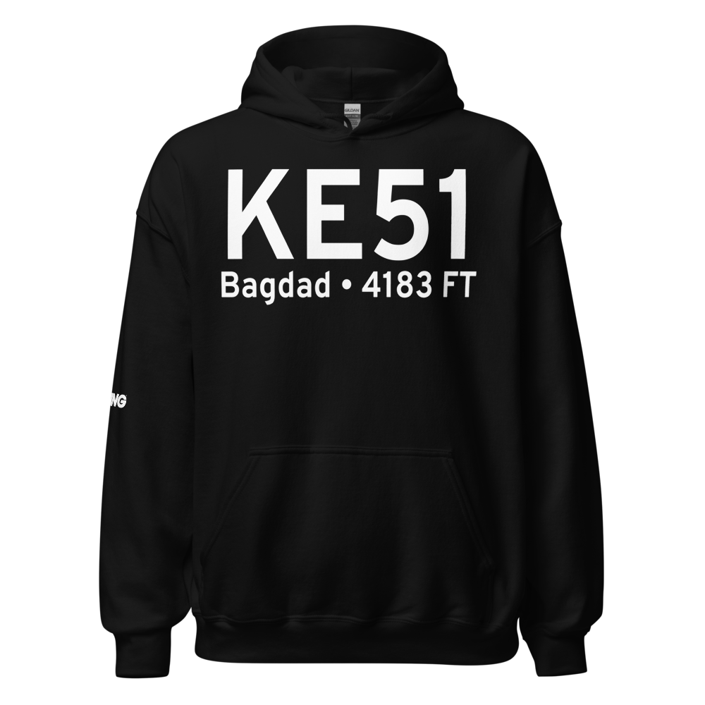 Bagdad Airport (KE51) ICAO Hoodie Sweatshirt 